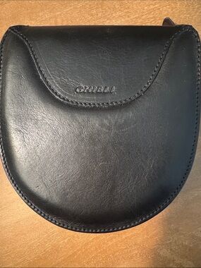 Black Leather Zippered CD Case by Ghibli